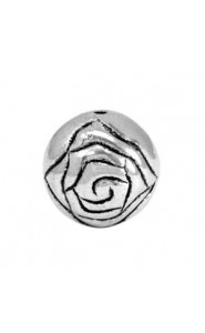 Metal bead flower 16x17mm Antique silver